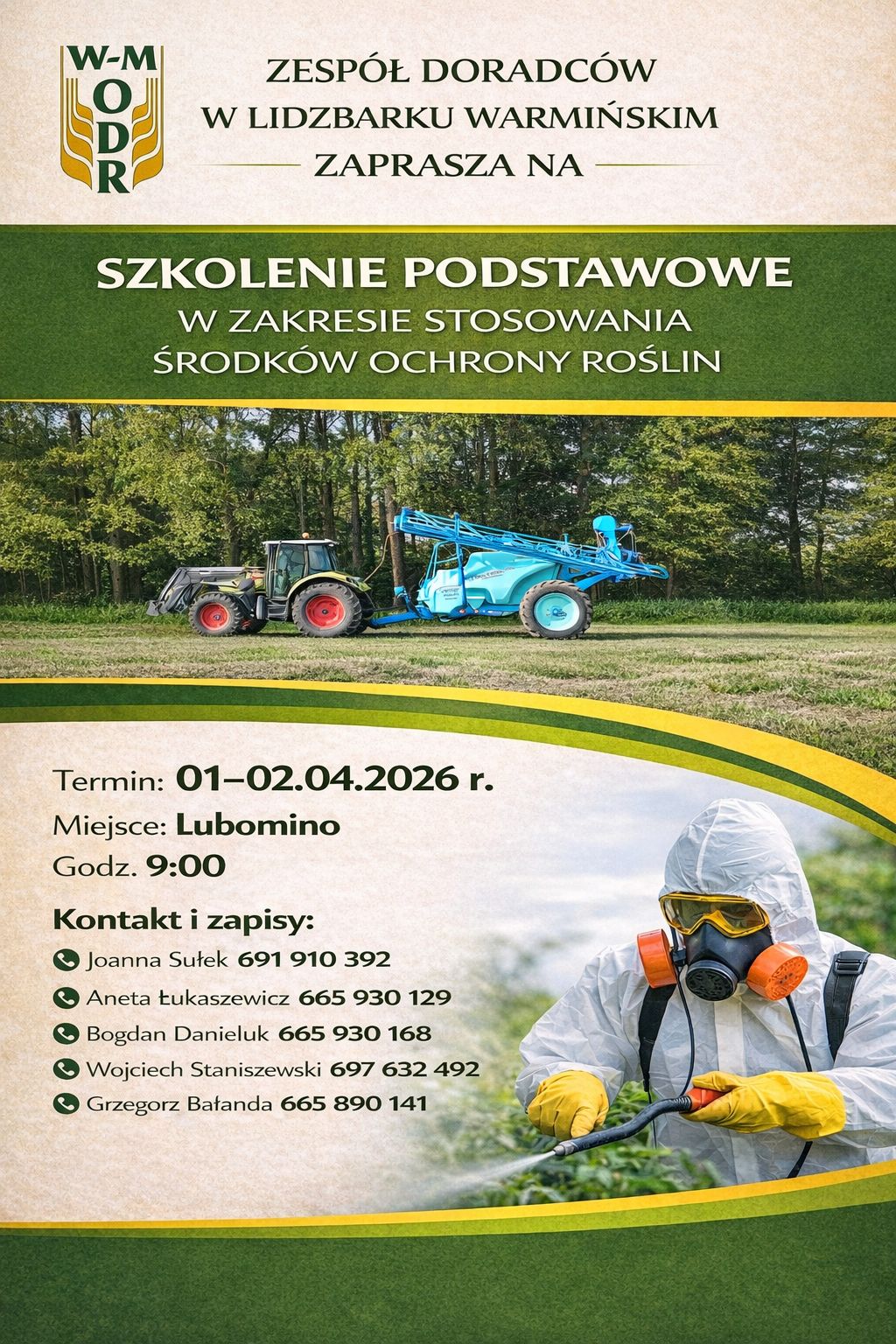 Plakat - Szkolenie - Środki Ochrony Roślin